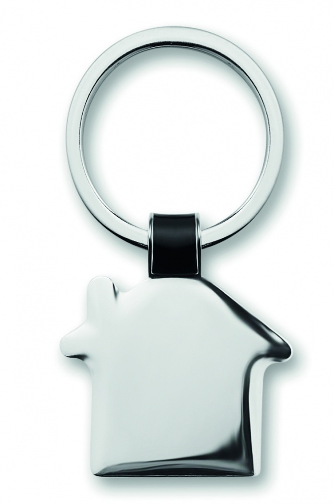 Logo trade promotional merchandise image of: House shaped key ring Riga
