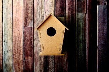 Logo trade promotional giveaways image of: Wooden bird house