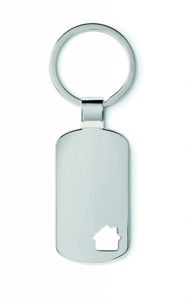 Logo trade promotional merchandise picture of: Key ring with house detail Jelgava