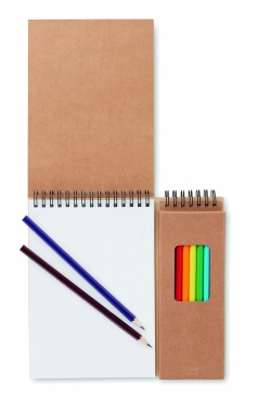 Logo trade promotional gift photo of: Colouring set with notepad