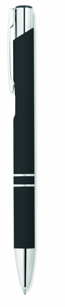 Logo trade promotional giveaways picture of: Ball pen in rubberised finish