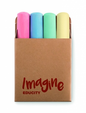 Logo trade promotional merchandise image of: 4 chalk sticks