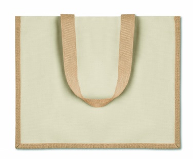 Logo trade promotional gifts image of: Jute and canvas shopping bag