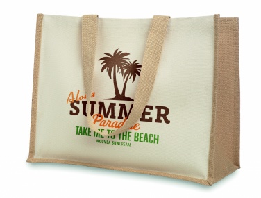 Logotrade promotional item picture of: Jute and canvas shopping bag