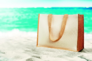 Logotrade promotional item image of: Jute and canvas shopping bag