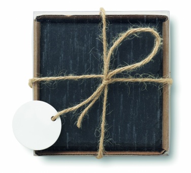 Logotrade business gift image of: Slate coasters with EVA bottom