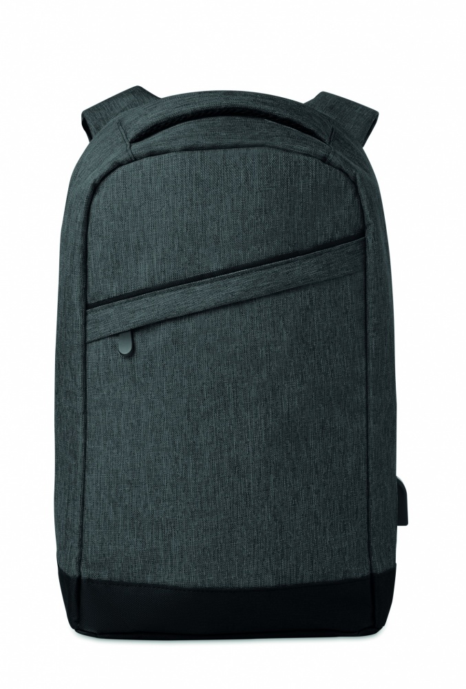 Logotrade business gift image of: 2 tone backpack incl USB plug