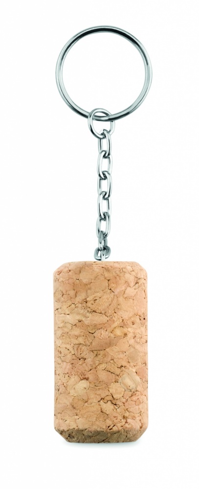 Logo trade promotional merchandise image of: Wine cork key ring Sigulda