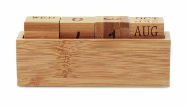 Logo trade corporate gifts image of: Bamboo calendar