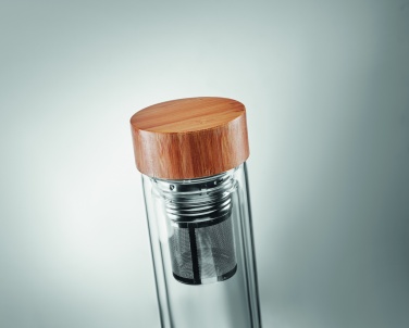 Logotrade promotional products photo of: Double wall glass bottle 400ml München