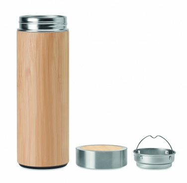 Logo trade promotional item photo of: Double wall bamboo flask 400ml