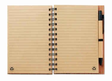 Logotrade business gifts photo of: Bamboo notebook with pen lined BAMBLOC