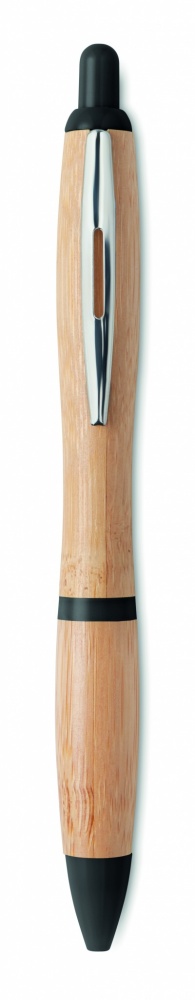 Logo trade advertising products picture of: Ballpoint pen made of ABS and bamboo