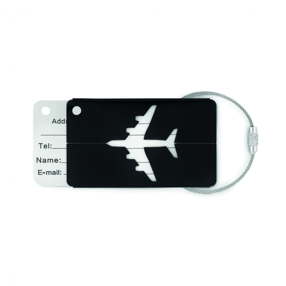 Logo trade corporate gifts picture of: Aluminium luggage tag