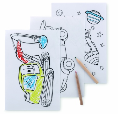 Logo trade advertising products picture of: Colouring set with 6 pencils