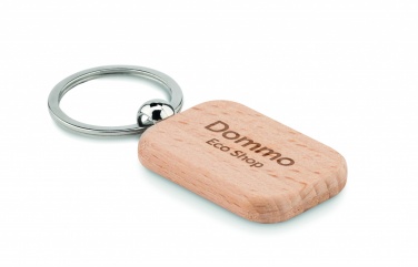 Logo trade advertising products picture of: Rectangular wooden key ring Bauska