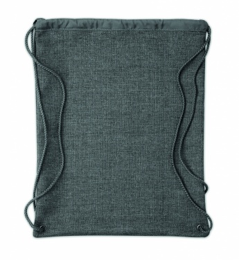 Logo trade promotional products image of: 1200D heathered drawstring bag