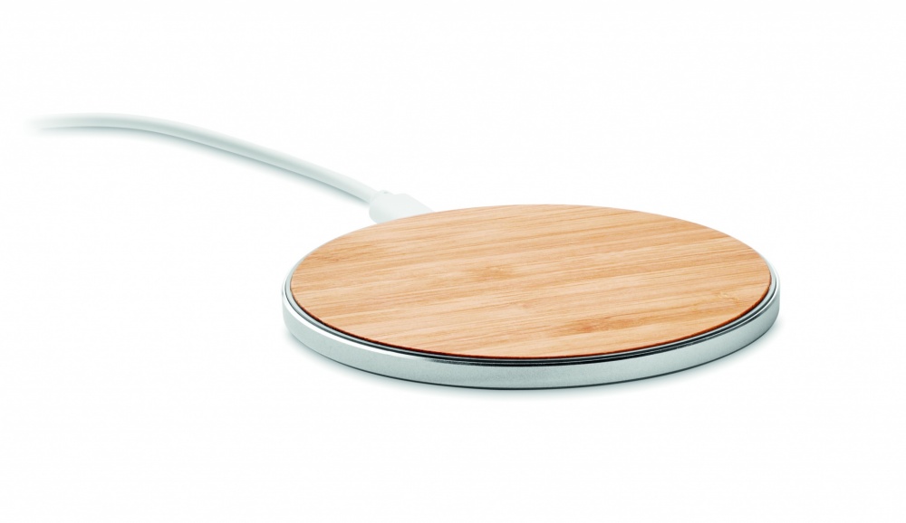 Logotrade promotional giveaway picture of: Bamboo wireless charger 10W DESPAD