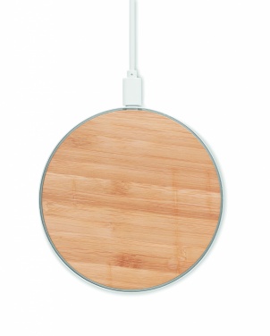Logotrade promotional merchandise image of: Bamboo wireless charger 10W DESPAD