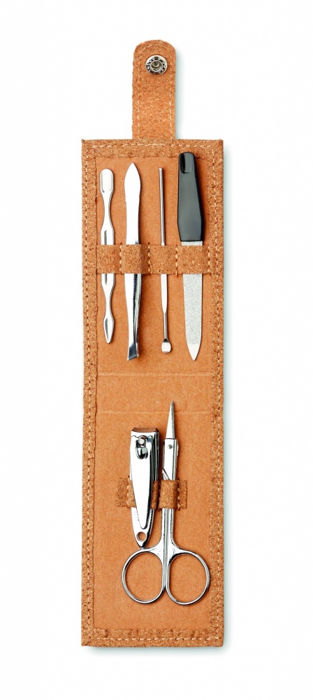 Logo trade corporate gifts picture of: Cork 6 piece manicure set