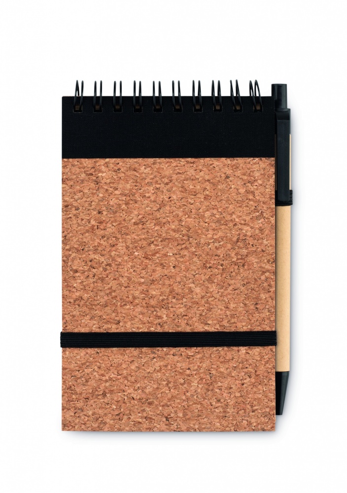 Logotrade promotional giveaway picture of: A6 Cork notepad with pen