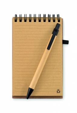 Logotrade business gift image of: A6 Cork notepad with pen