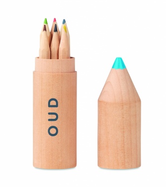 Logo trade business gifts image of: 6 pencils in wooden box