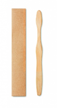 Logotrade promotional merchandise image of: Bamboo toothbrush in Kraft box