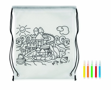 Logotrade promotional merchandise picture of: Non woven kids bag with pens