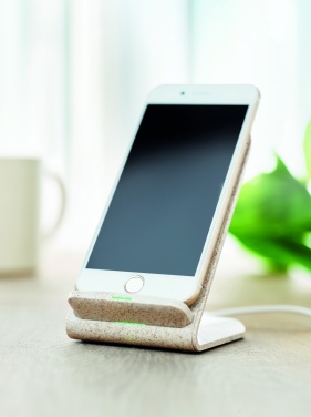 Logo trade promotional products picture of: Wheat straw/ABS charger std10W