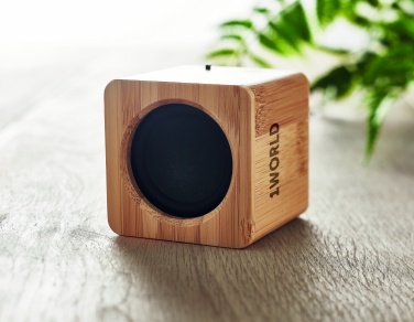 Logotrade corporate gift image of: Bamboo wireless speaker