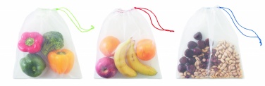 Logotrade advertising product image of: Set of 3 RPET mesh food bags