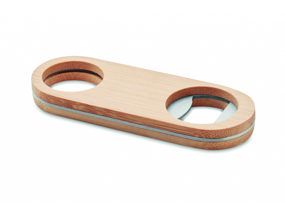 Logotrade advertising product picture of: Oval Bamboo bottle opener VALBAMPER