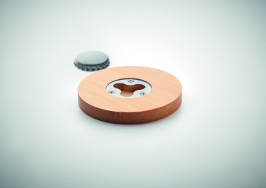 Logotrade promotional merchandise image of: Bamboo bottle opener/ coaster DAKAI