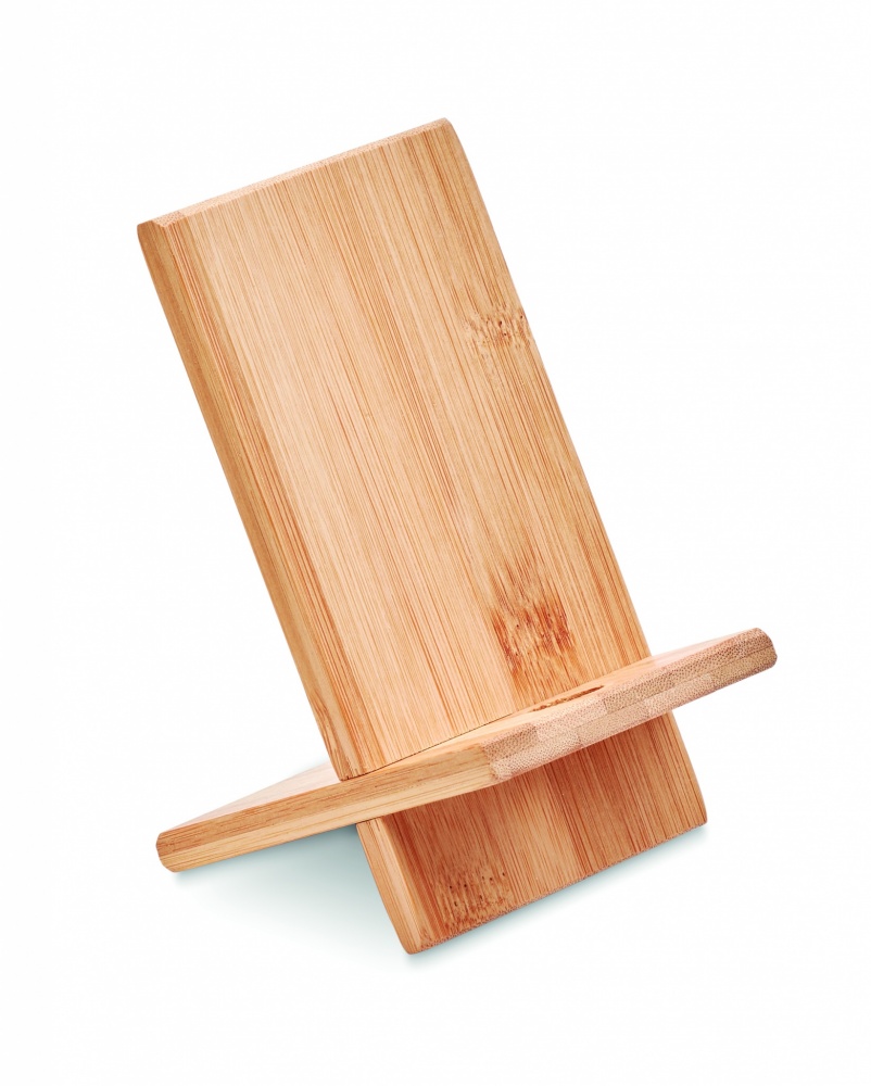 Logotrade promotional gift image of: Bamboo phone stand/ holder WHIPPY
