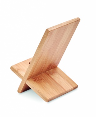 Logotrade promotional products photo of: Bamboo phone stand/ holder WHIPPY