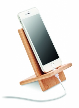 Logotrade promotional gift image of: Bamboo phone stand/ holder WHIPPY
