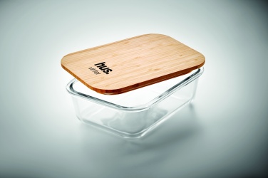 Logotrade advertising product picture of: Glass lunchbox with bamboo lid