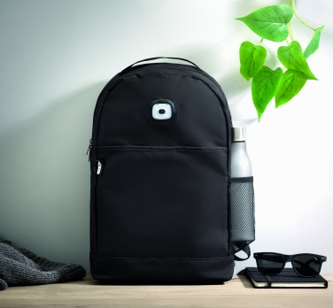 Logo trade promotional item photo of: Backpack in RPET & COB light