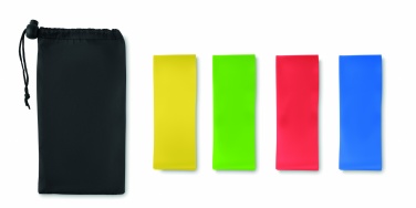 Logo trade promotional products image of: Set of 4 TPE fitness bands