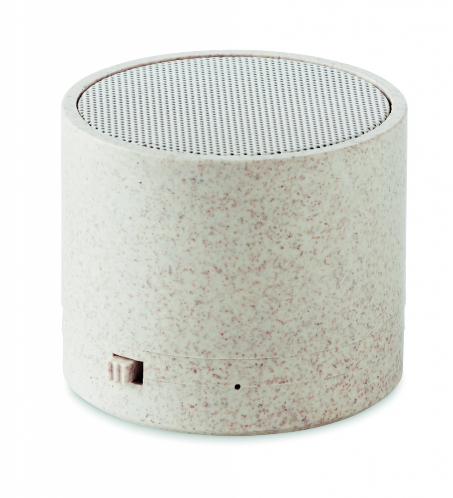 Logo trade promotional merchandise picture of: 3W speaker in wheat straw/ABS