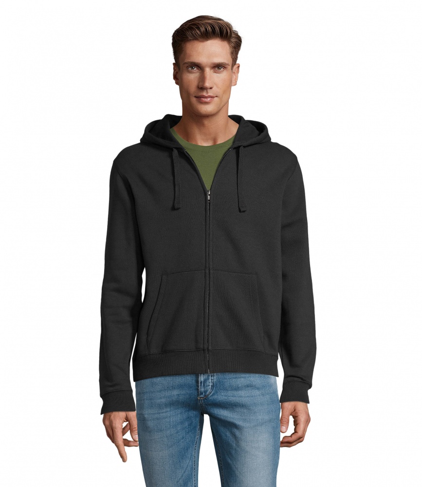 Logo trade promotional merchandise image of: SPIKE MEN ZIP HOODIE SWEAT