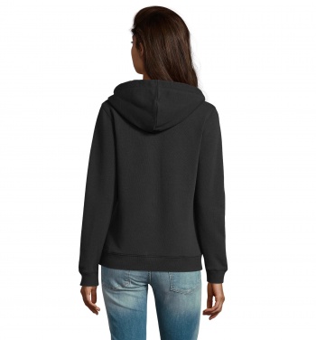 Logo trade business gifts image of: SPIKE WOMEN ZIP HOOD SWEAT