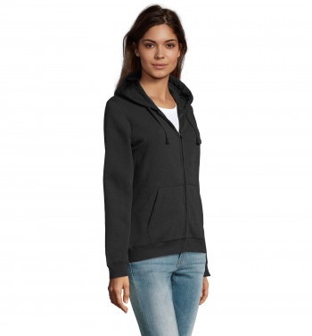 Logotrade promotional gift image of: SPIKE WOMEN ZIP HOOD SWEAT