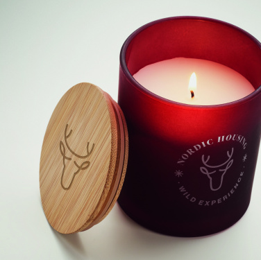 Logo trade promotional merchandise photo of: Plant based wax candle 200 gr