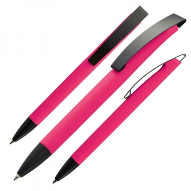 Logo trade promotional gifts picture of: Metal ballpen soft touch BRESCIA