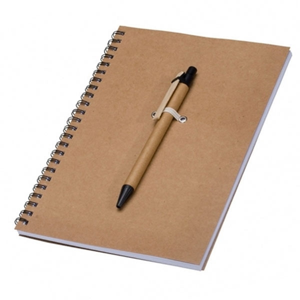 Logo trade promotional item photo of: A5 ECO Notepad KENTWOOD
