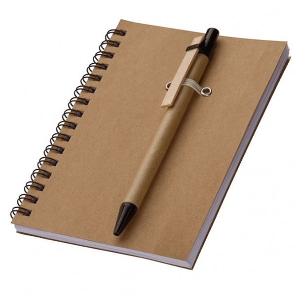 Logotrade promotional item picture of: A6 ECO Notepad KEYSTONE