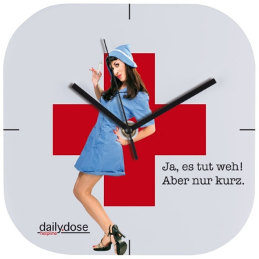 Logo trade promotional merchandise image of: Wall clock with all over clock face BEL AIR