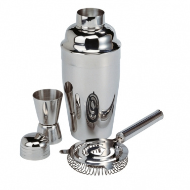 Logo trade promotional merchandise photo of: Metal cocktail set, 3-piece MESSINA